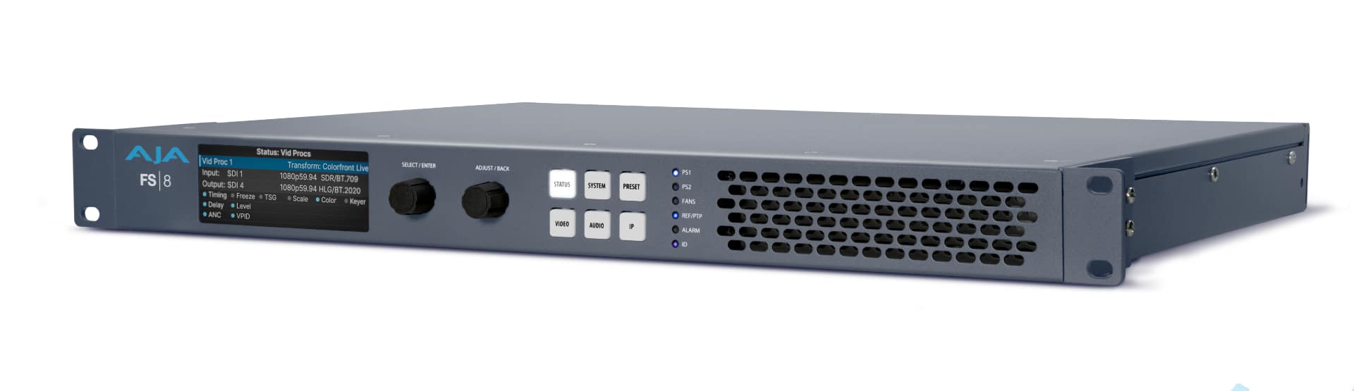 AJA FS8 angled