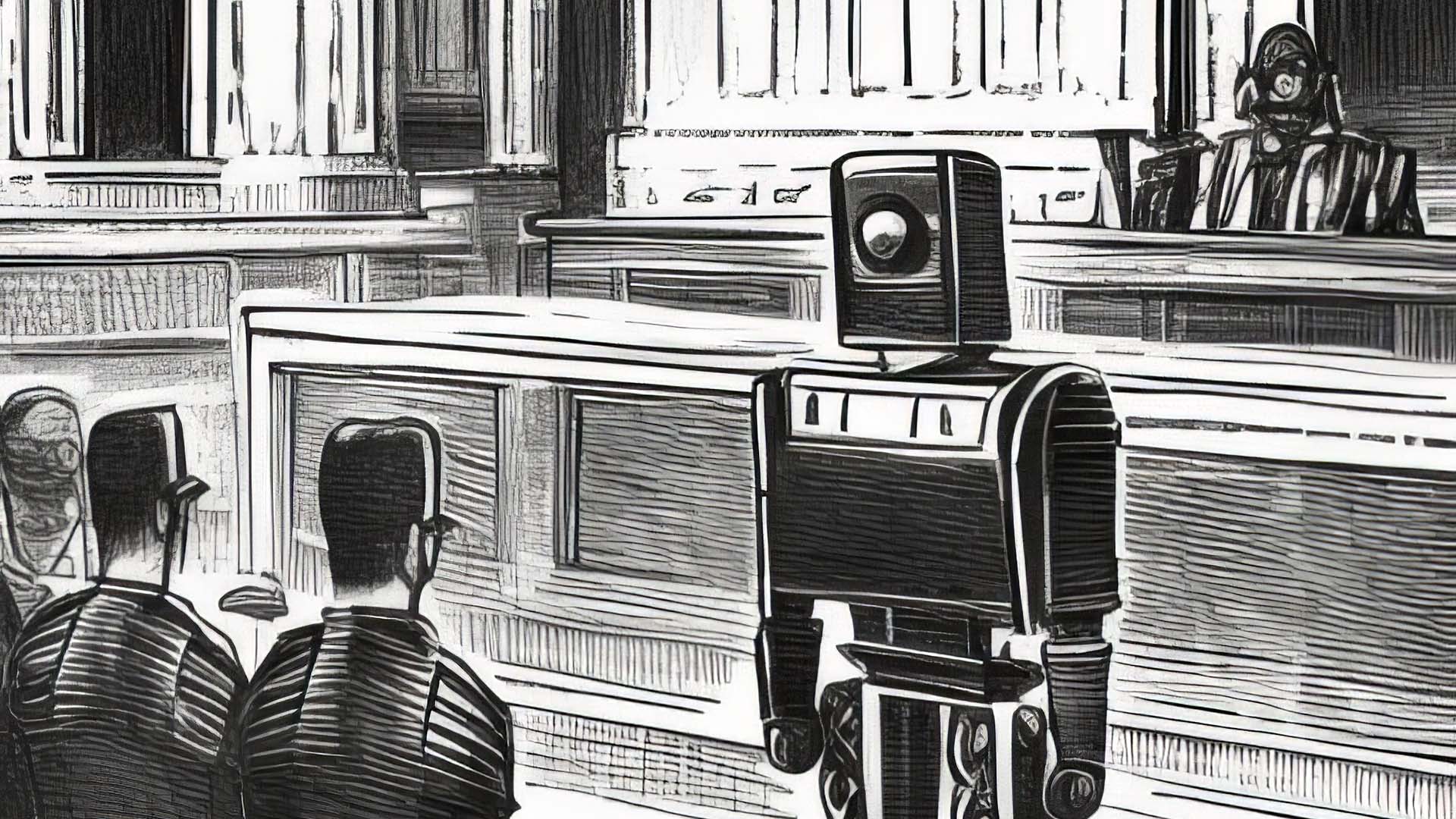 A_robot_stands_trial_in_a_court_of_law