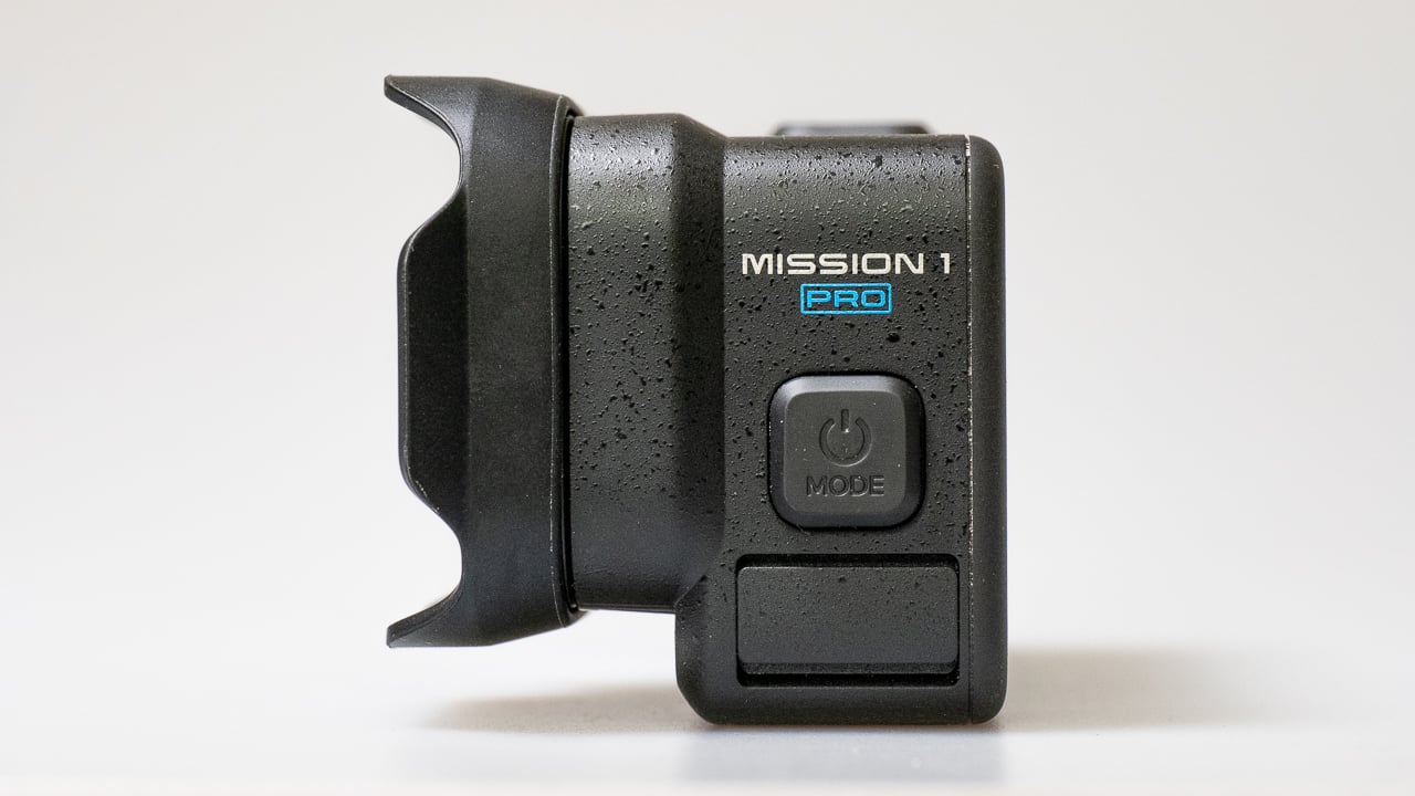 GoPro Mission 1 Pro 1-inch-type sensor and large-diameter lens assembly close-up