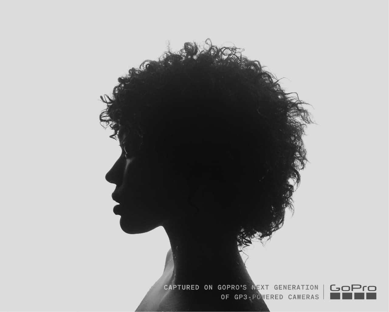 Woman profile pic. Head, silhouette. Taken with GoPro GP3