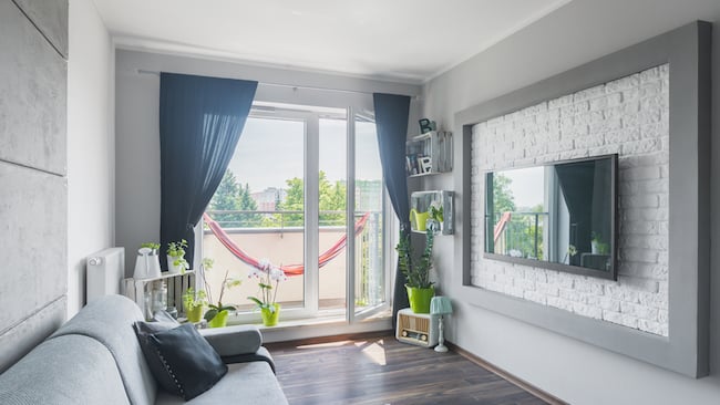 Now, imagine all those bricks are also TV screen... Shutterstock