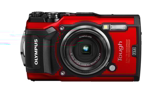The Red and the Black: the new TG-5 comes in two colours. This is the red one in case you were wondering Olympus
