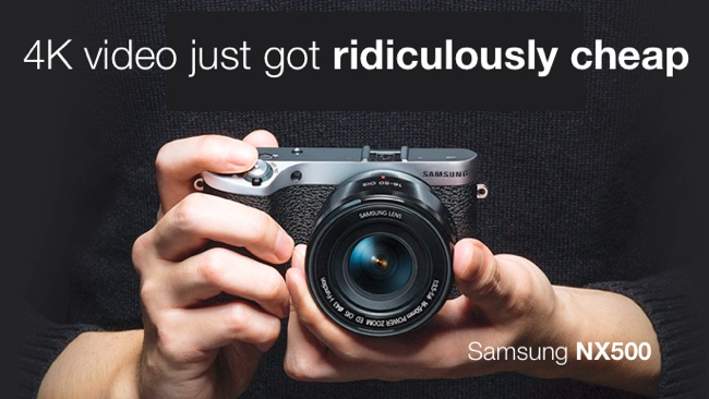Samsung NX500: 4K camera, interchangeable lens, $800... Samsung / RedShark News