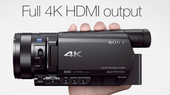 AX100 Full HDMI output RedShark/Sony