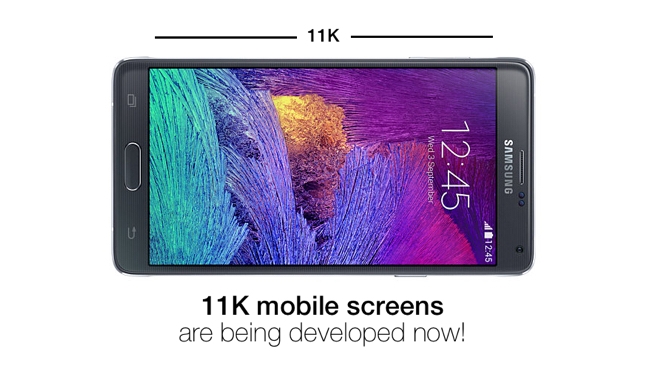 Mock up of 11K display Samsung/RedShark Publications