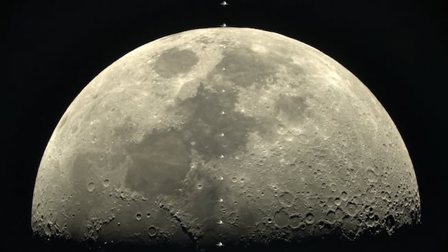 Frame by Frame: The ISS transits across the Moon at 17,000mph Thierry Legault