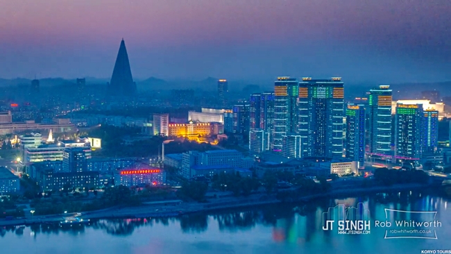 Pyongyang, North Korea, on video JT Singh and Rob Whitworth