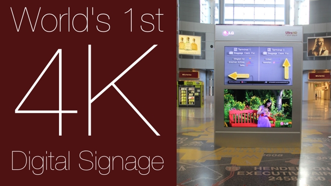 World's first 4K digital signage LG/RedShark