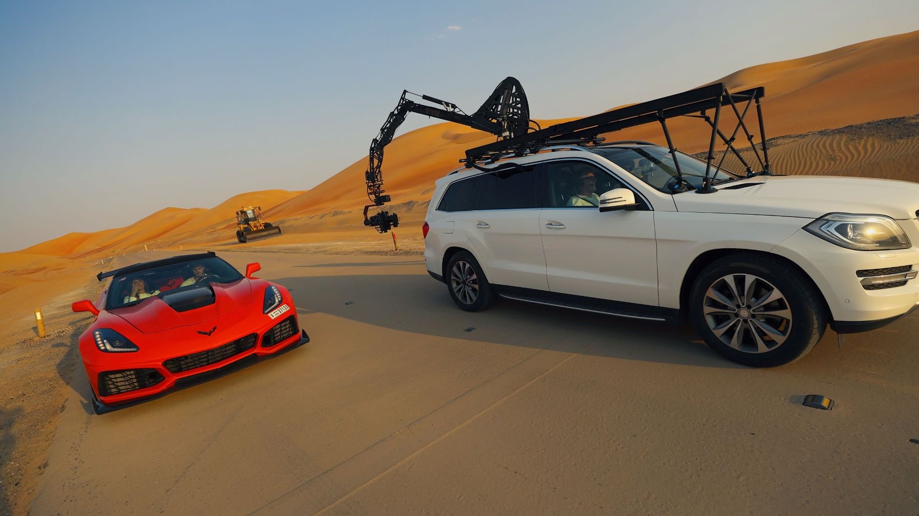 C700FF on crane in fast car scene Brett Danton