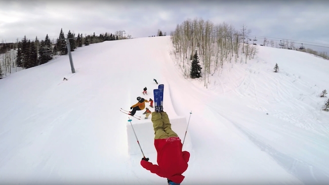 About a second after release... GoPro