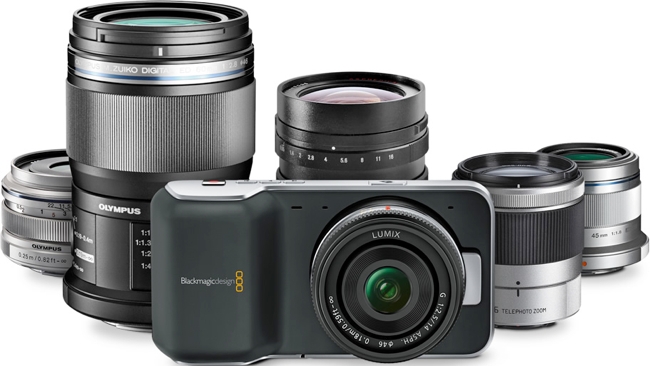 Blackmagic Pocket Cinema Camera + lenses Blackmagic