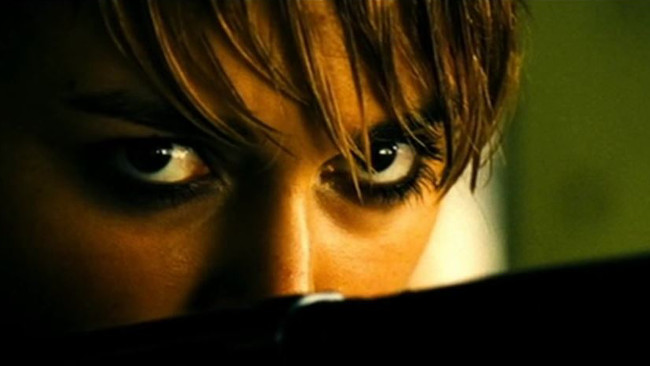 Cropped still from Tony Scott's Domino New Line Cinema