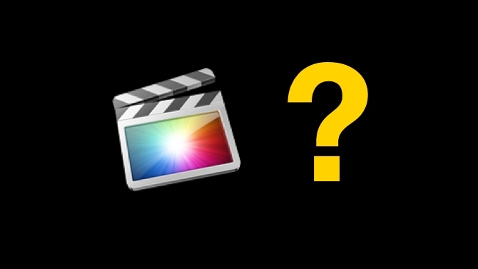 FCP Logo and question mark Apple, Lightworks Publications
