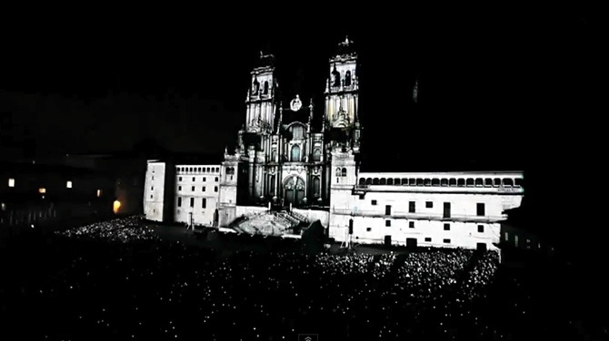 Projection Mapping at Santiago Cathederal Santiago Cathederal/RedShark