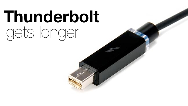 Thunderbolt cables get longer Corning/RedShark