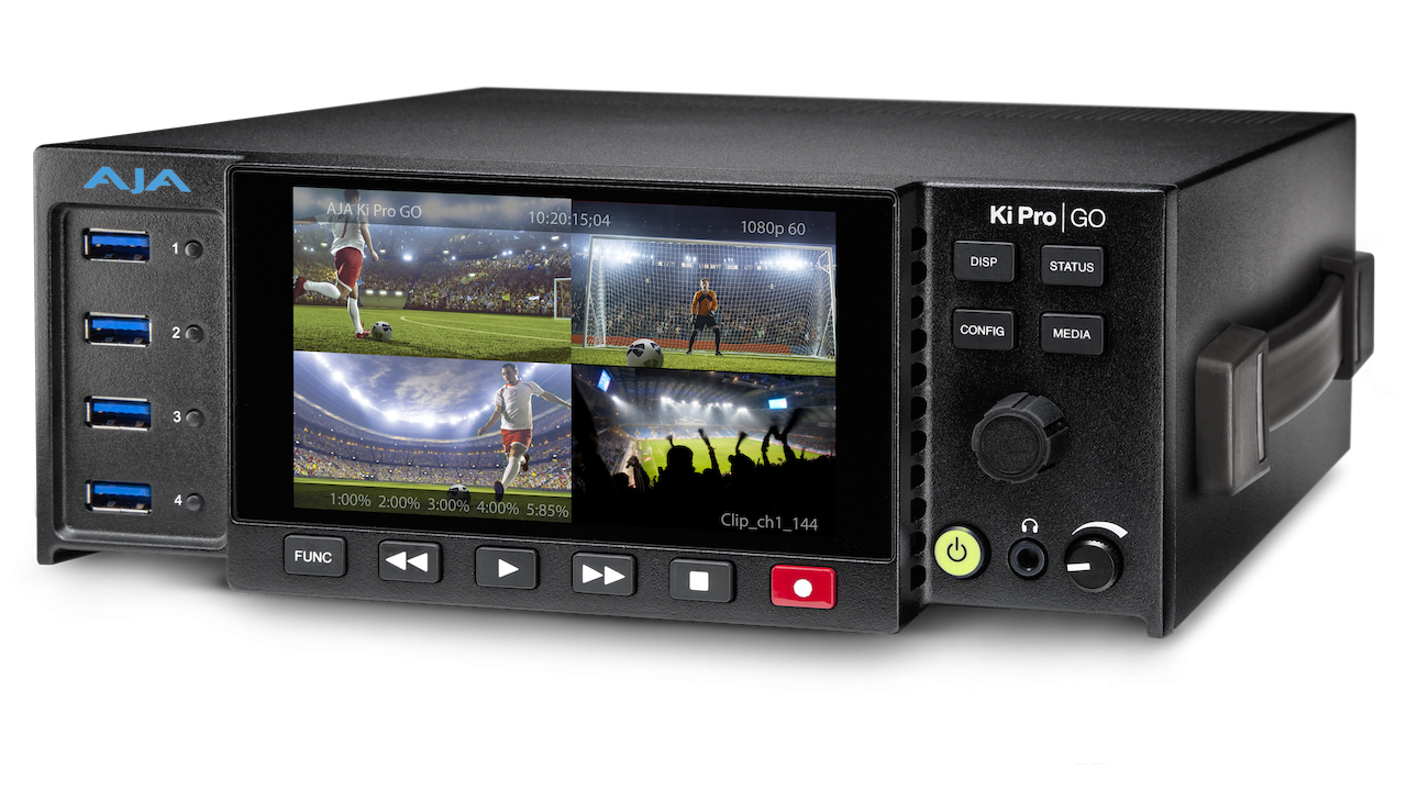 The $3995 Ki Pro GO lets you record four channels without genlock AJA