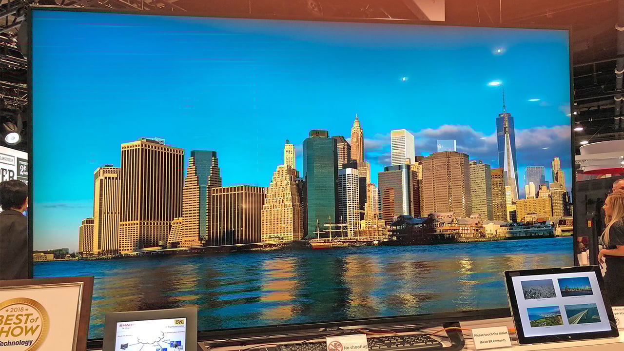 The advantage of 8K can even be seen in this photograph of the Sharp 8K screen RedShark News