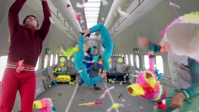 Filming in 27 second slices of weightlessness... OK Go