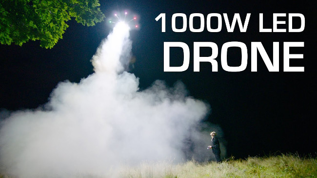 1000w LED lighting rig on a Freely Alta RCTESTFLIGHT (YouTube Profile)