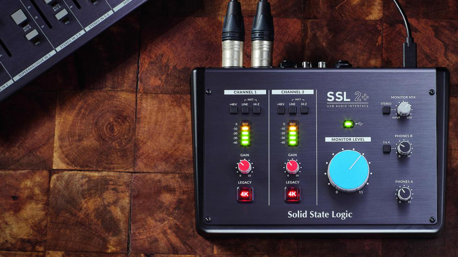 SSL 2+ is a chunky professional audio interface with the ...