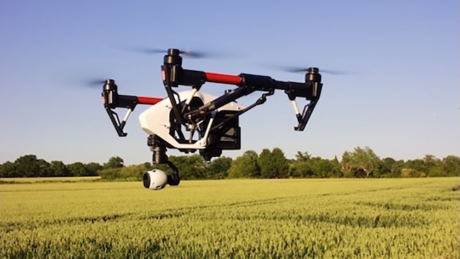 Simon's own Inspire 1 out above the fields SW