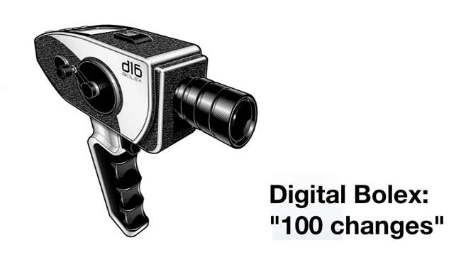 Digital Bolex: 100 changes Digital Bolex/RedShark