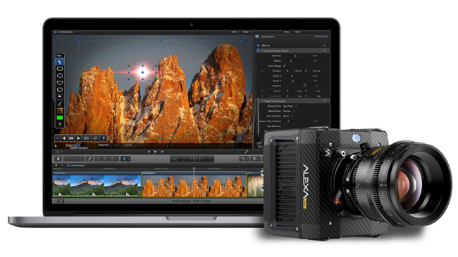 Final Cut Pro X, pictured with an ARRI Alexa Apple