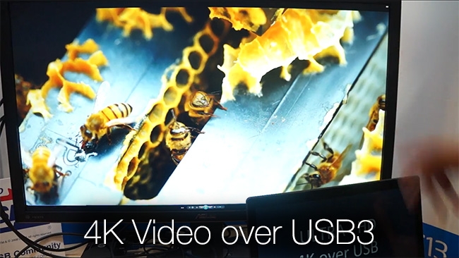 Displaylinks 4K over USB3 demo Displaylink/Redshark
