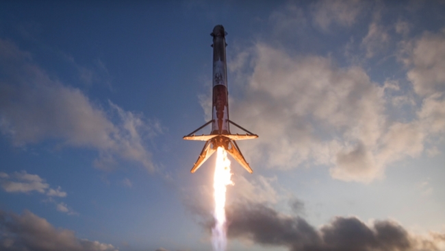 Rocket coming down, not going up Space X