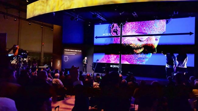 8K, high dynamic range Crystal LED display from Sony. It is, regrettably, quite difficult to photograph since the LEDs switch so fast.jpg