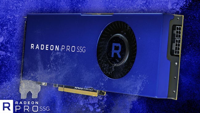 Moving the storage directly onto the GPU eliminates bottlenecks AMD