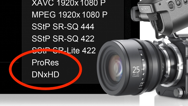 ProRes on Sony F5 and F55 Sony/RedShark