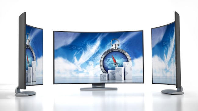 One of the more obvious attractions of OLED is, of course, its curvaceous nature Shutterstock