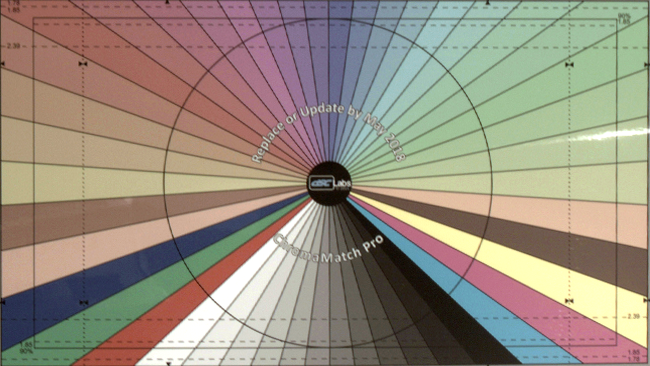 DSC Labs' chart makes the low contrast, low saturation results clear, approximating a log look out of the camera. This represents the raw data processed with a gamma around 2.2