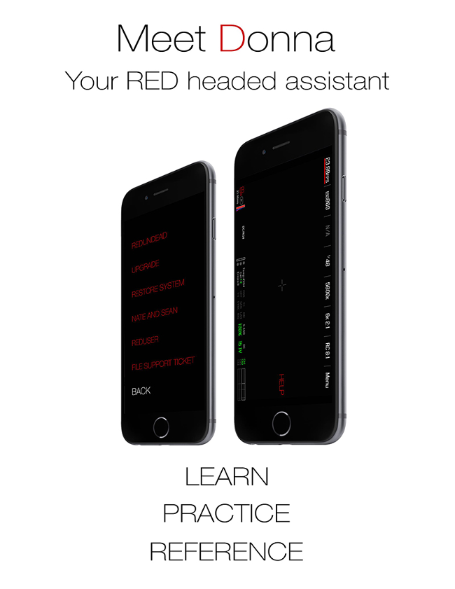 Meet Donna, the free RED camera menu simulator app