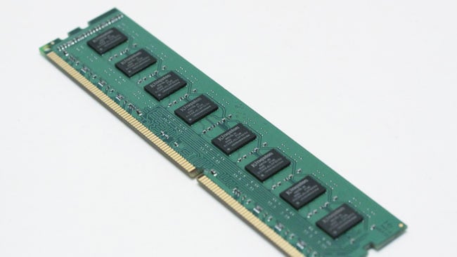 ECC memory usually has one more chip on it, for a total of nine rather than eight, but it'll be advertised as such