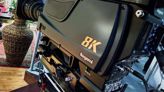 Ikegami 8K studio camera. Note the  Canon CN7x17 zoom lens 