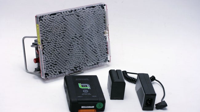 Included accessories allow the light to be run from Sony NP-F batteries, mains, or full size camera batteries Included accessories allow the light to be run from Sony NP F batteries mains or full size camera batteries