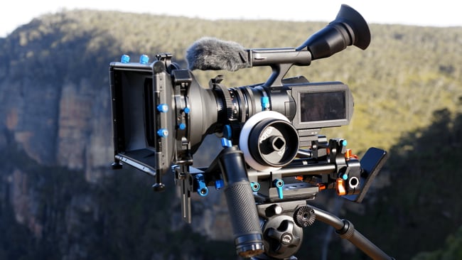 NEX VG20 Zeiss Prime tripod rig 2