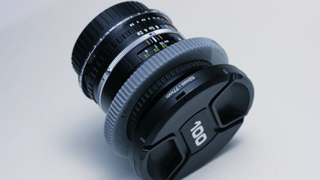 Nikon Series E 100mm lens with 3D printed gear