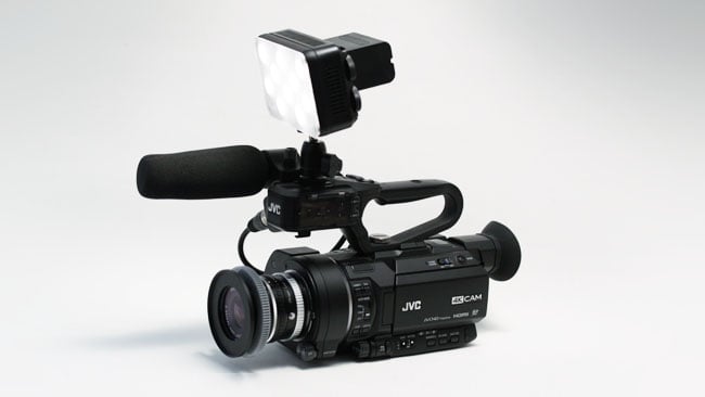 Not every application for small LEDs is on-camera, which leads to rather front-lit shots, but many will be used this way. Shown on JVC GY-LS300