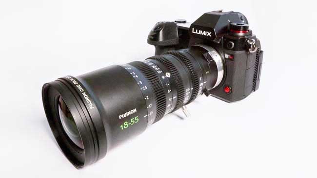 Panasonic S1H with Fujinon MK18-55mm lens, with MTF's L mount conversion.jpg