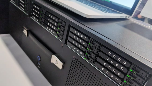 Portable systems are beginning to use 2.5 inch disks for RAIDs. Any but the largest internet connections would take days to back this up