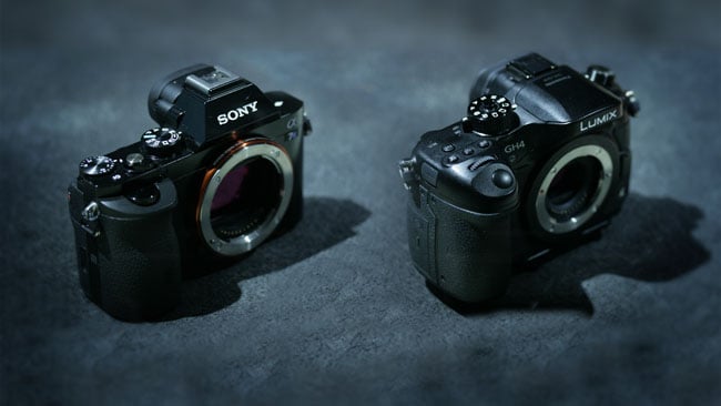 Sony A7S and Panasonic GH4 without lenses.jpg