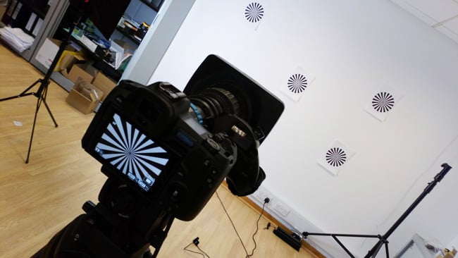 The EOS R with images from the Canon HJ11ex4.7b broadcast lens. With the adaptor optics and the extender engaged, the lens covers the EOS R's 4K sensor area.jpg