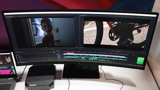 The Z38C curved monitor is suited for audio and video timeline work.jpg