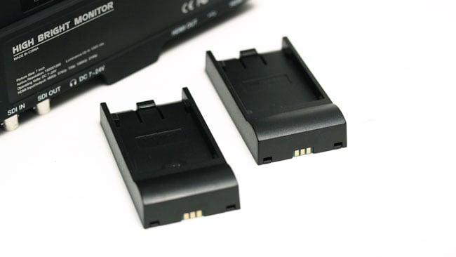 The interchangeable battery plate system means you can use either Canon or Sony batteries 