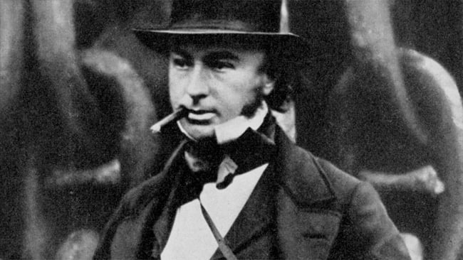 This man revels in the name Isambard Kingdom, which is fantastic enough. This 1857 photo - very much orthochromatic - was taken by Robert Howlett for the Illustrated Times.jpg