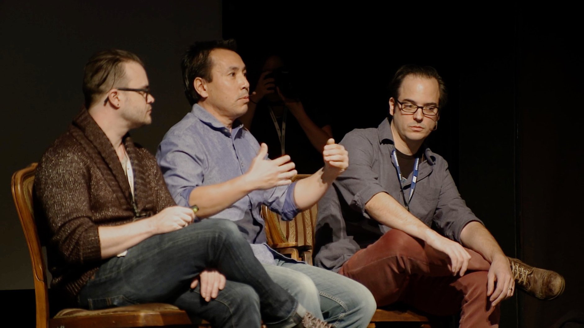 Michael Cioni, Ian Vertovec and Dan Sasaki at Camerrimage Michael Cioni