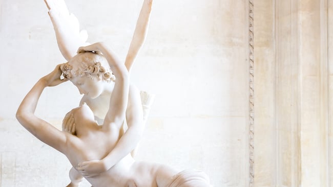 Canova's 1787 'Psyche Revived by Cupid's Kiss': sumptuous detail in 8K Shutterstock